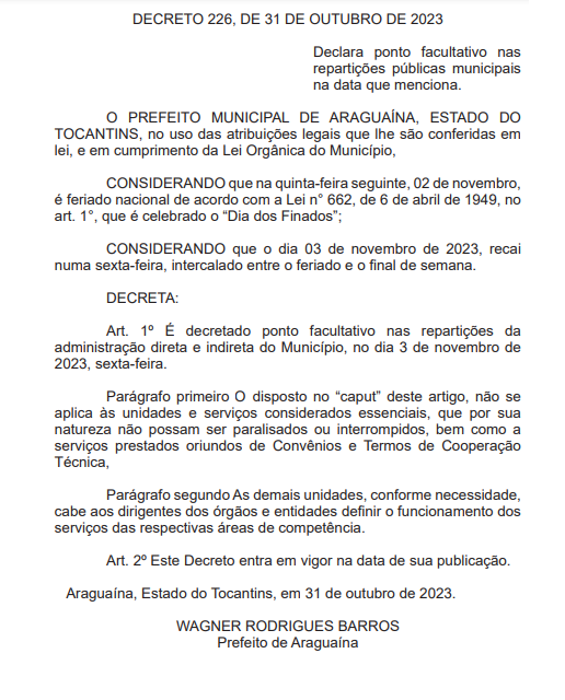 Decreto de Araguaína 